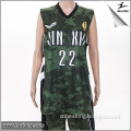 Polyester camouflage basketball jersey with custom logo